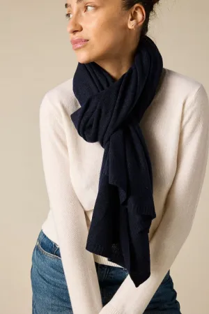 100% Cashmere Scarf in Ink