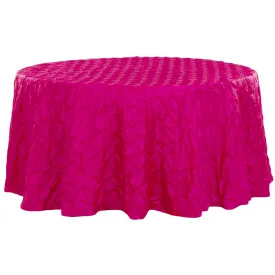 120" Pinchwheel Round Tablecloth - Fuchsia