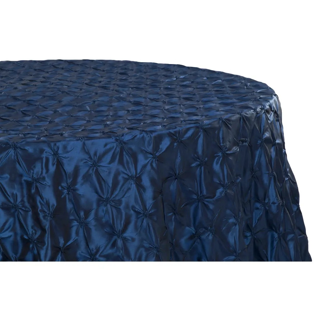 120" Pinchwheel Round Tablecloth - Navy Blue