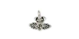 Airedale Terrier Angel Charm Jewelry Sterling Silver Handmade Dog Charm AR16-AC