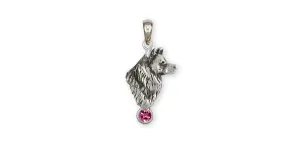 Alaskan Malamute Pendant Jewelry Sterling Silver Handmade Dog Pendant MAL2H-SP