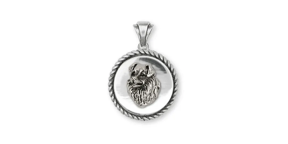 Australian Shepherd Pendant Jewelry Sterling Silver Handmade Dog Pendant AU12-DP