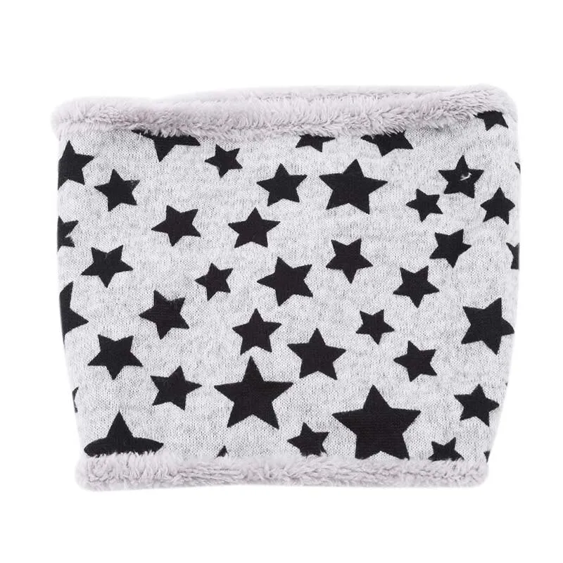 Autumn Winter Children scarf five stars Print Baby scarf Boys and girls cotton Kids Dot print ring children loop Scarves