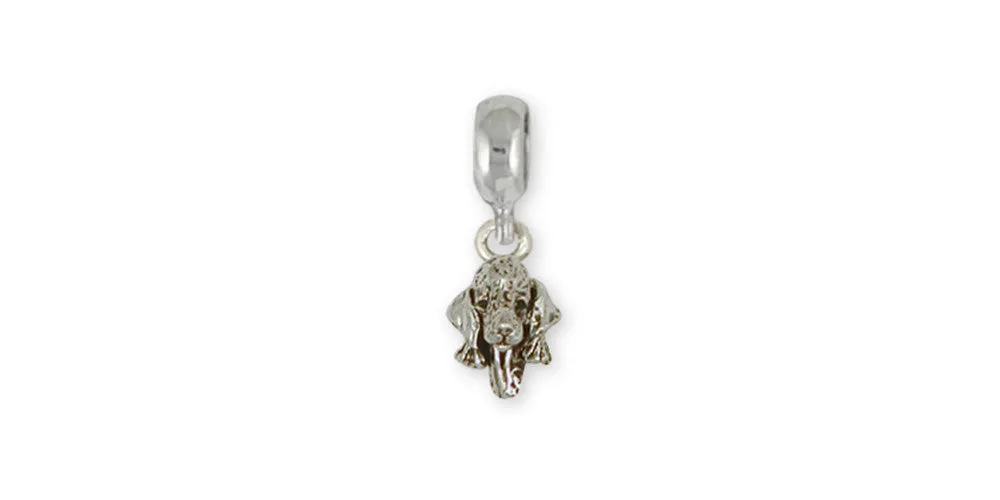 Bedlington Terrier Charm Slide Jewelry Sterling Silver Handmade Dog Charm Slide BL1-PNS