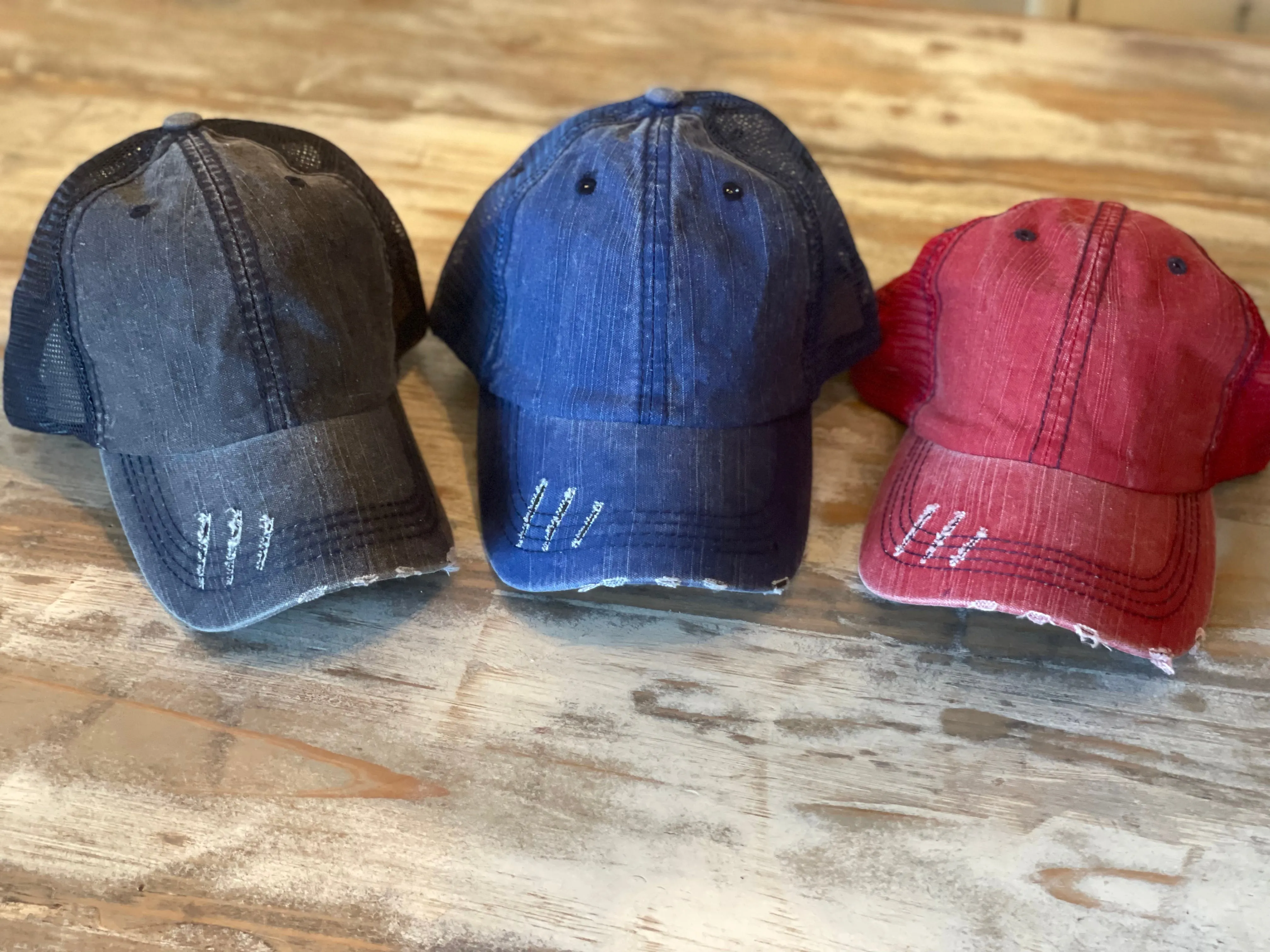 Bobcat Leather Patch Hats (Various Styles)