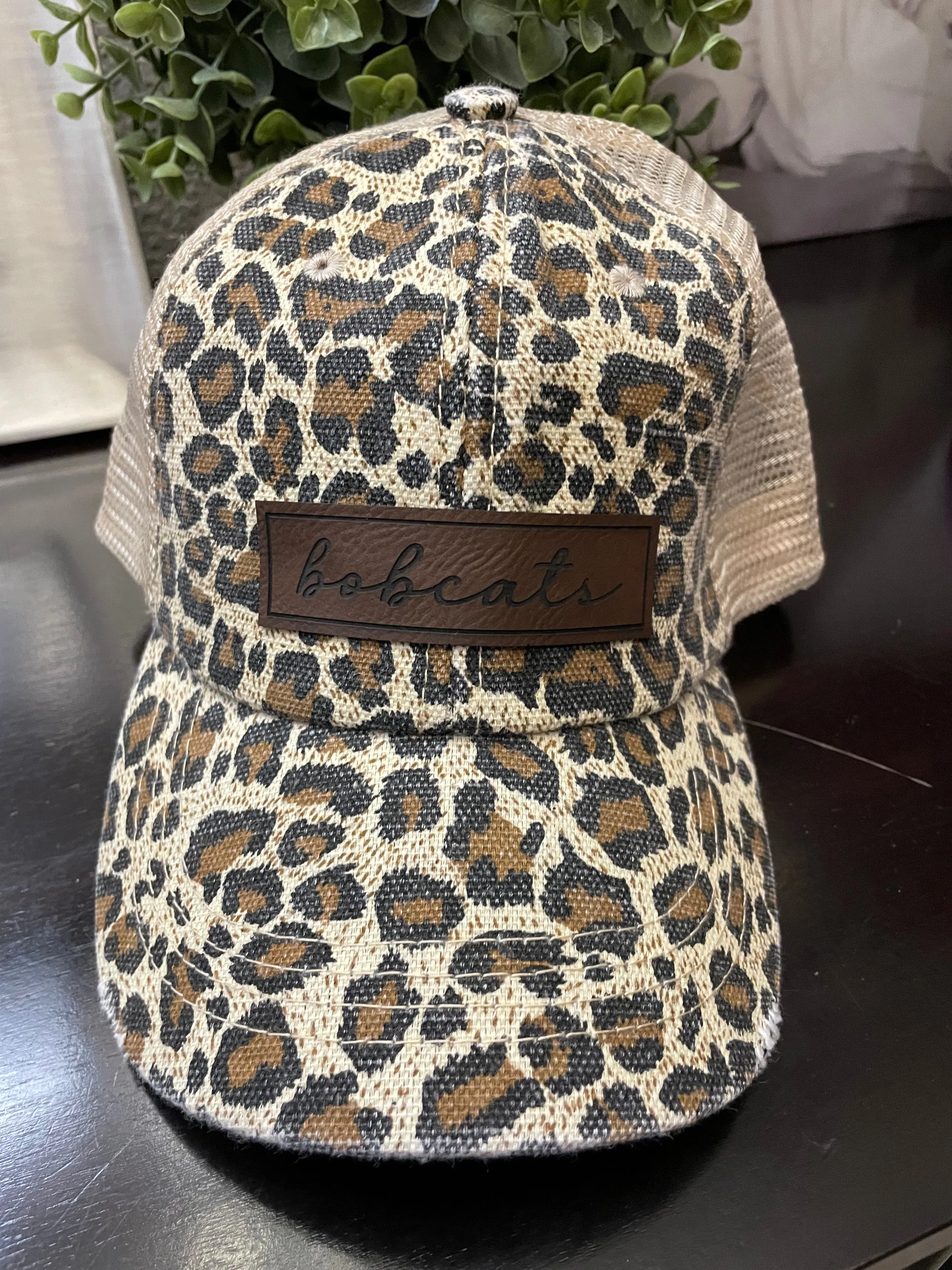 Bobcat Leather Patch Hats (Various Styles)