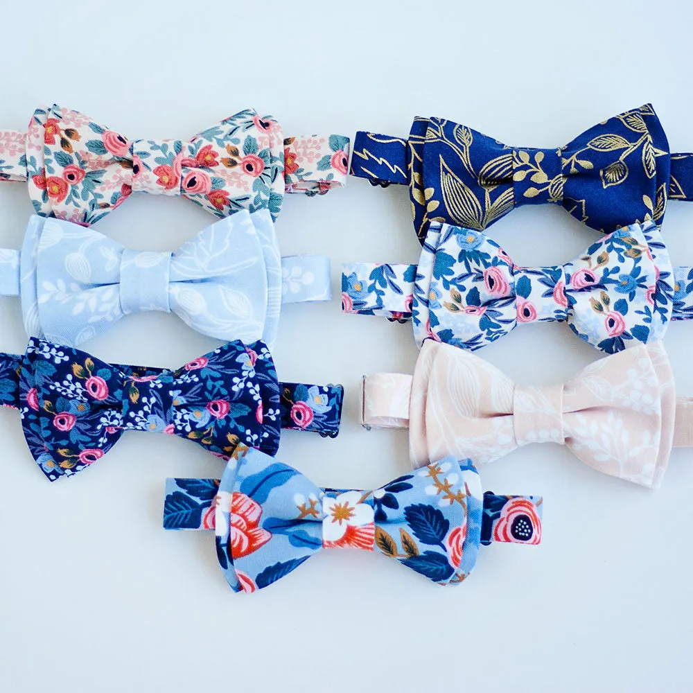 Boy's Bow Tie / Birch Floral In Periwinkle