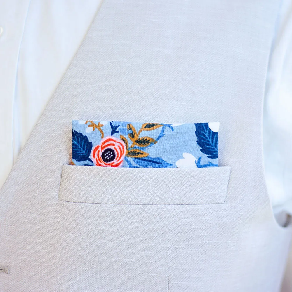 Boy's Bow Tie / Birch Floral In Periwinkle