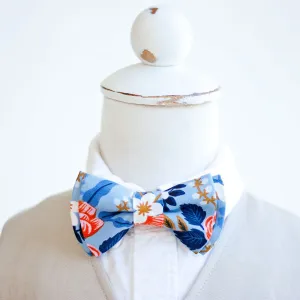 Boy's Bow Tie / Birch Floral In Periwinkle