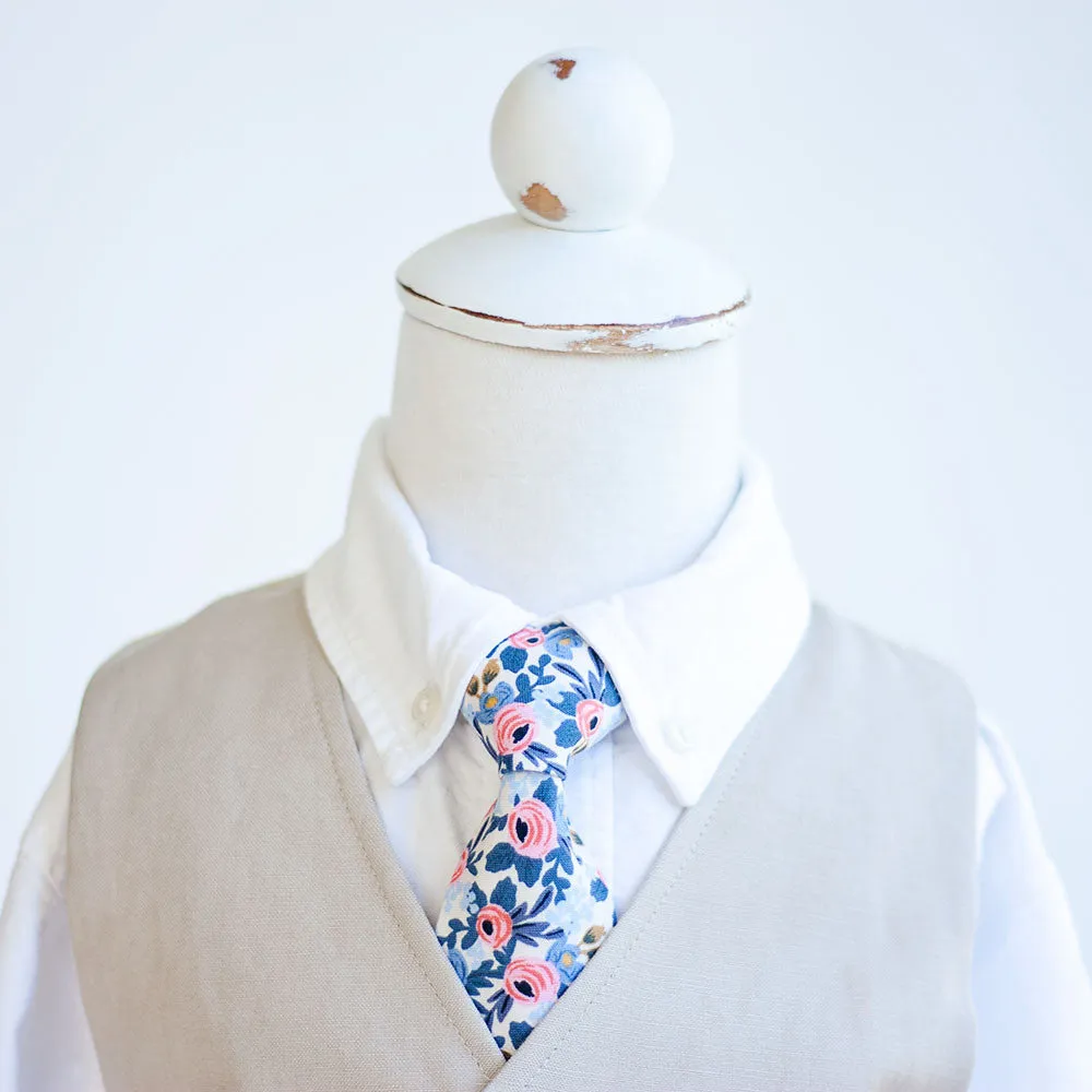 Boy's Bow Tie / Rosa In Periwinkle