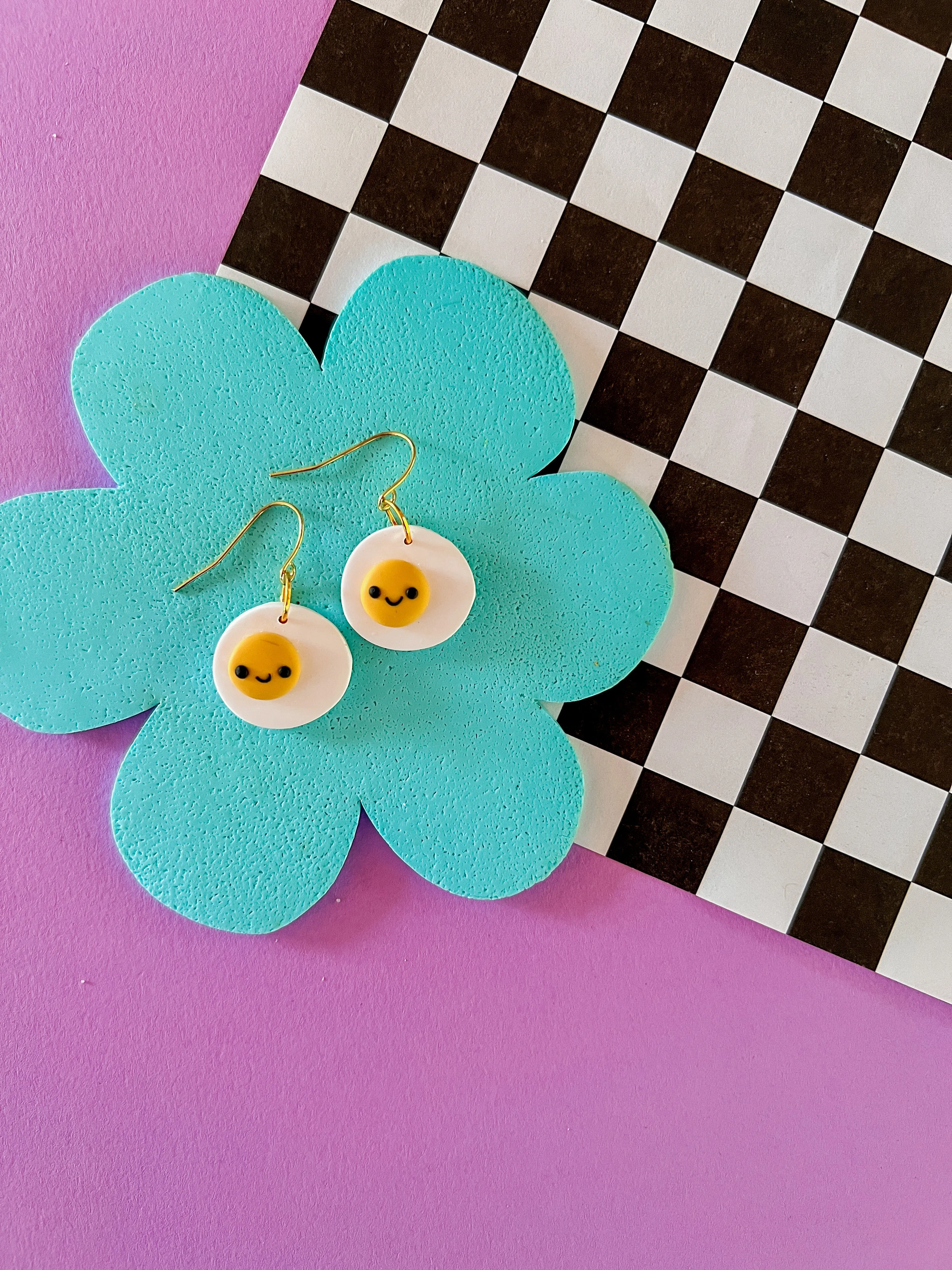 Brunch Earrings - Clay Egg and Toast Earrings