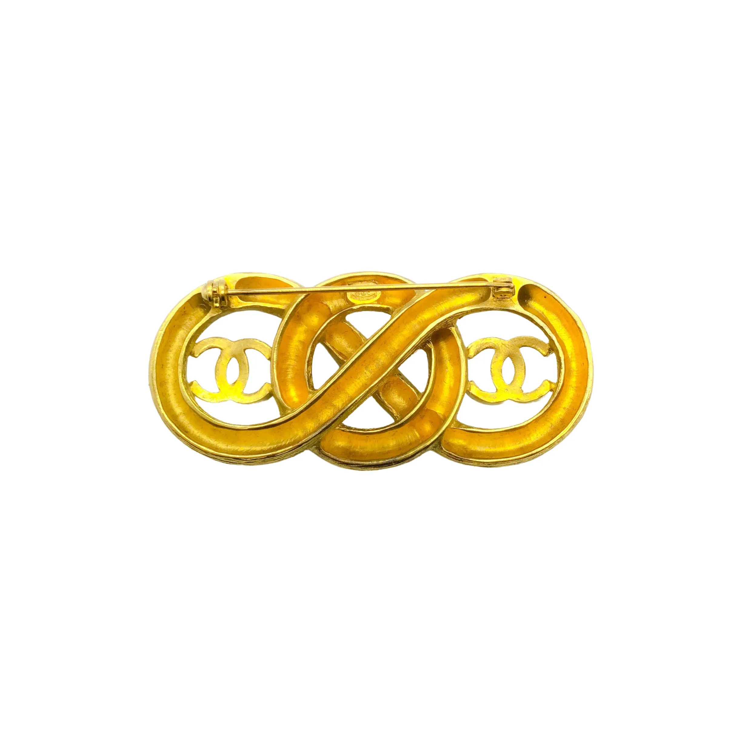 Chanel Gold Cruise 1995 Cc Infinity Brooch