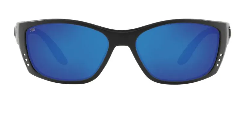 Costa Del Mar Mens Fisch Blackout Frame - Blue Mirror 580 Plastic Lens - Polarized Sunglasses