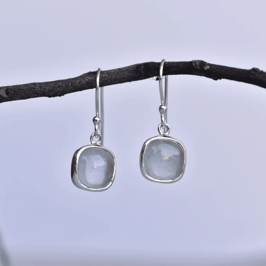 Cushion Conquer - Aquamarine Earrings