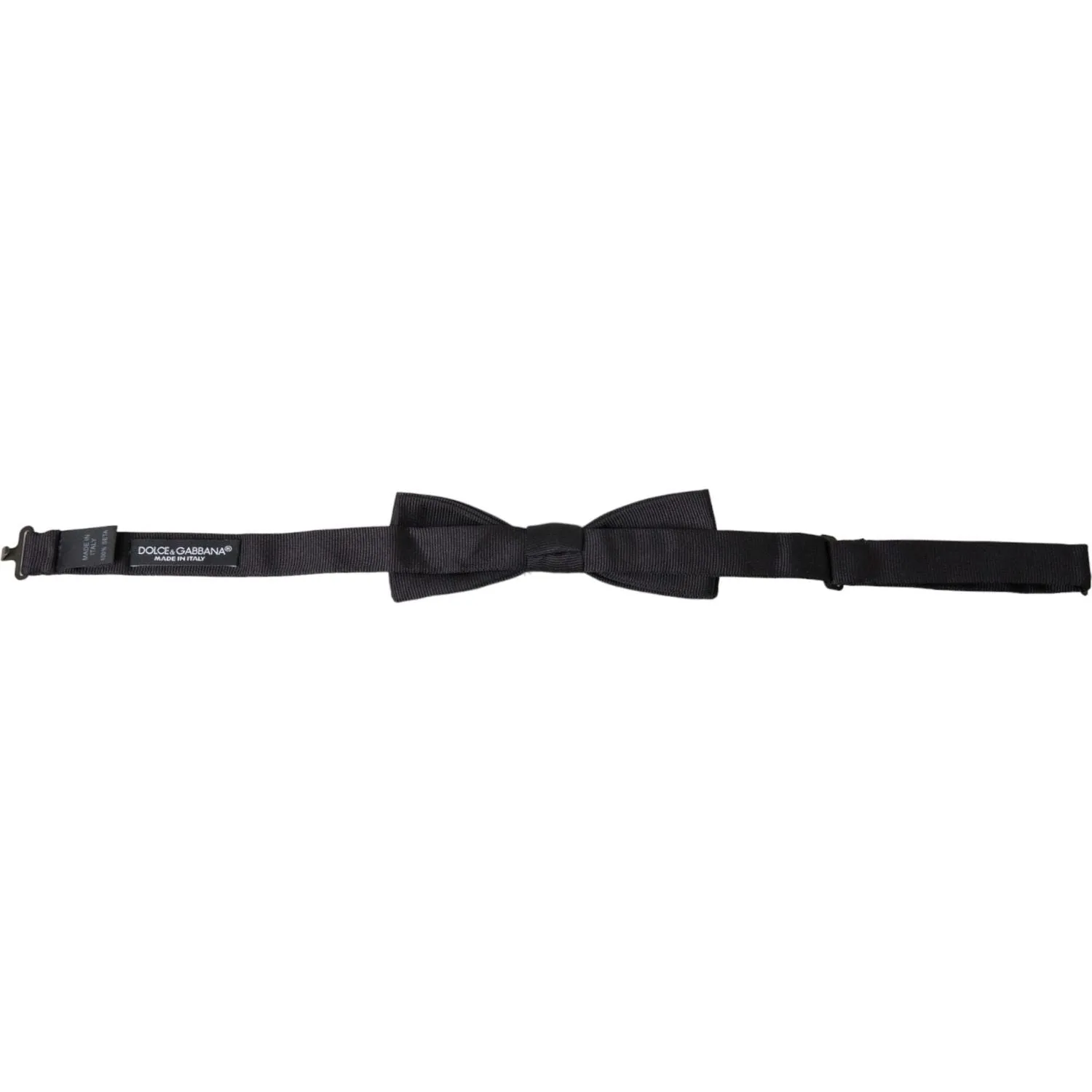 Dolce & Gabbana Black Silk Adjustable Neck Men Bow Tie