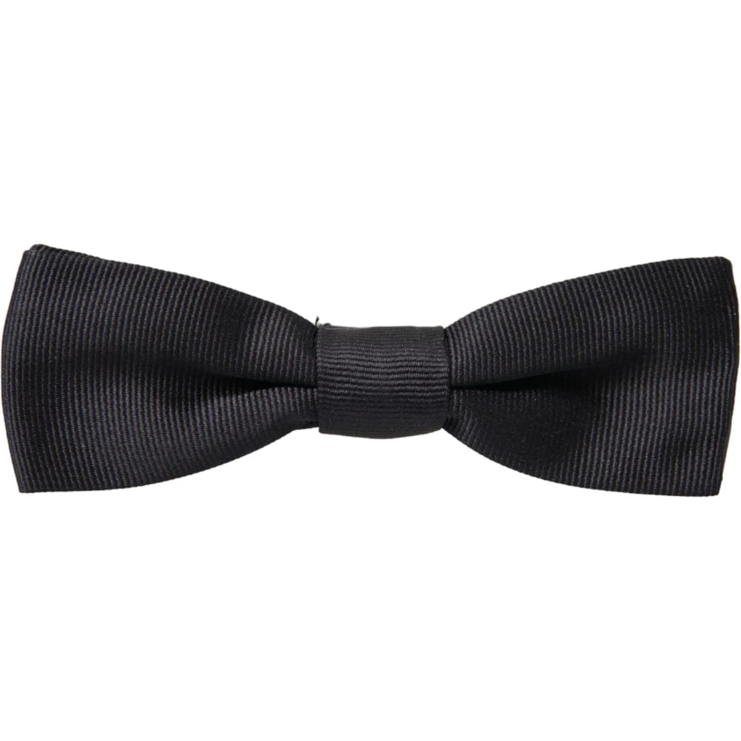 Dolce & Gabbana Black Silk Adjustable Neck Men Bow Tie