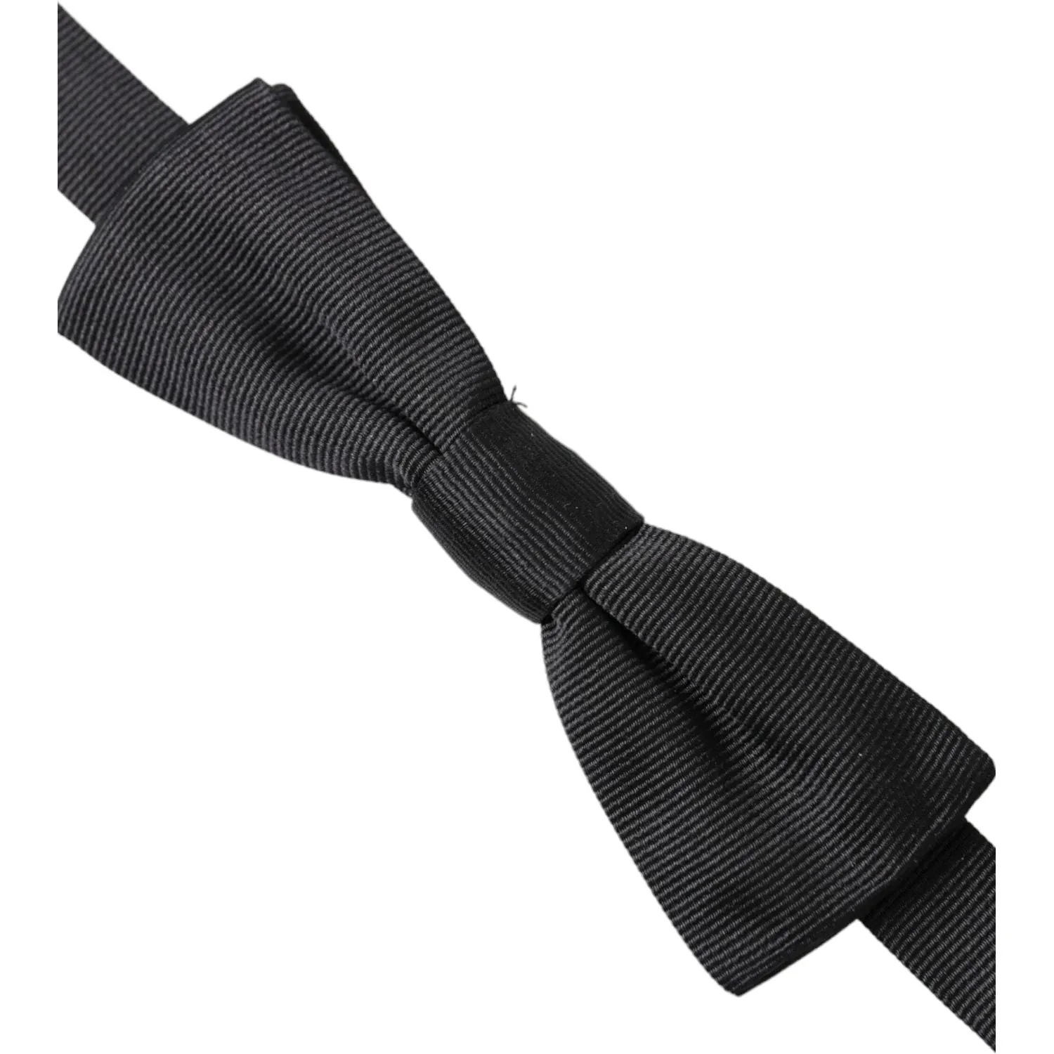 Dolce & Gabbana Black Silk Adjustable Neck Men Bow Tie