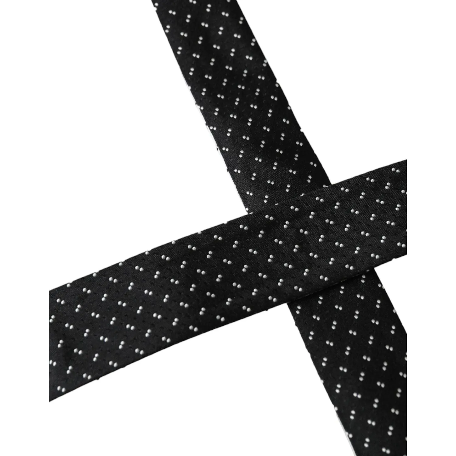 Dolce & Gabbana Black White Patterned Adjustable Tie