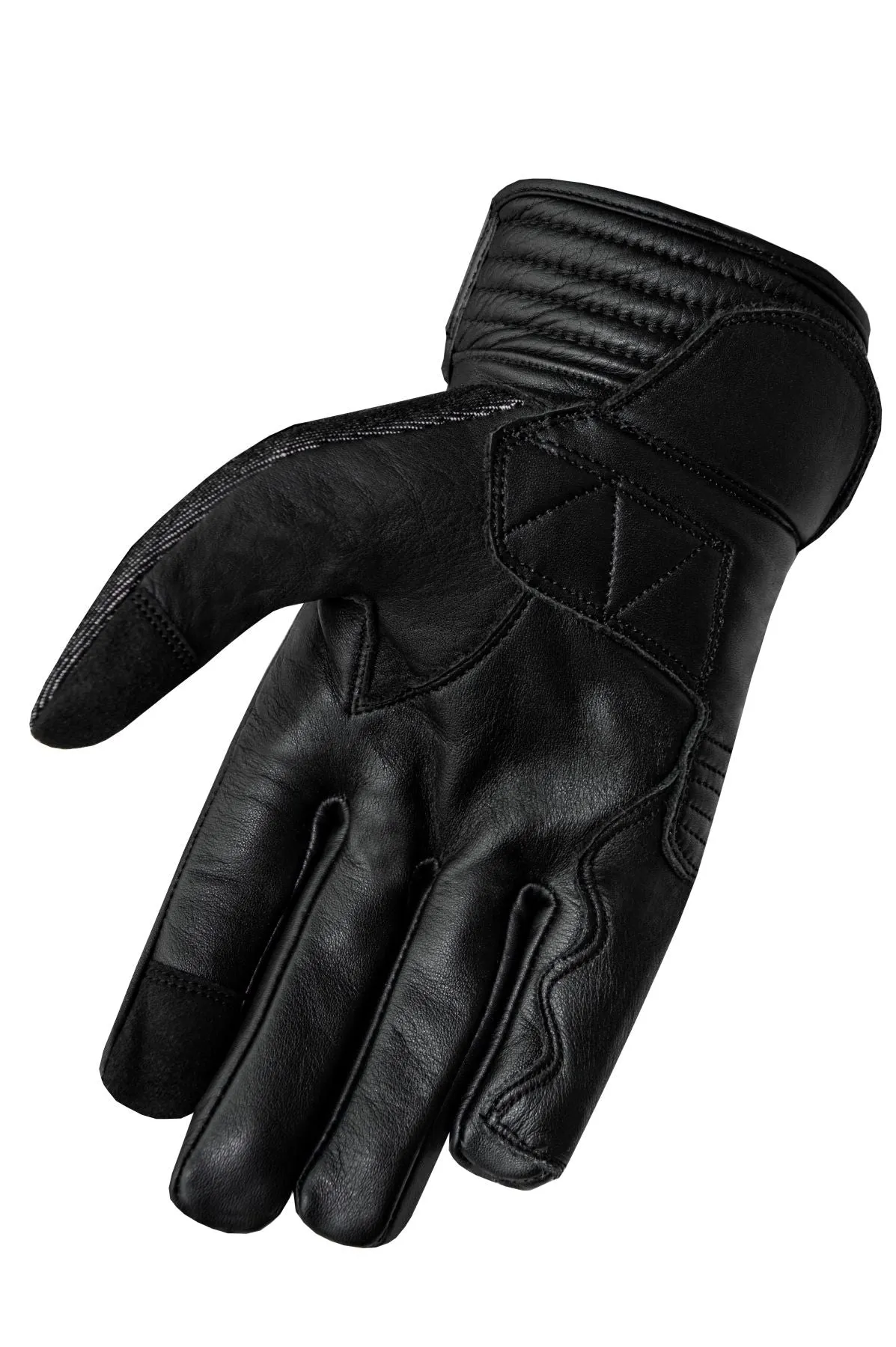 Dream Apparel Leather and Denim combination gloves