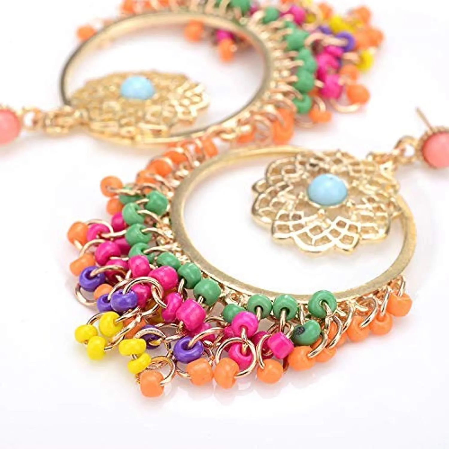 Electomania Multicolor Metal Dangle & Drop Earrings For Women