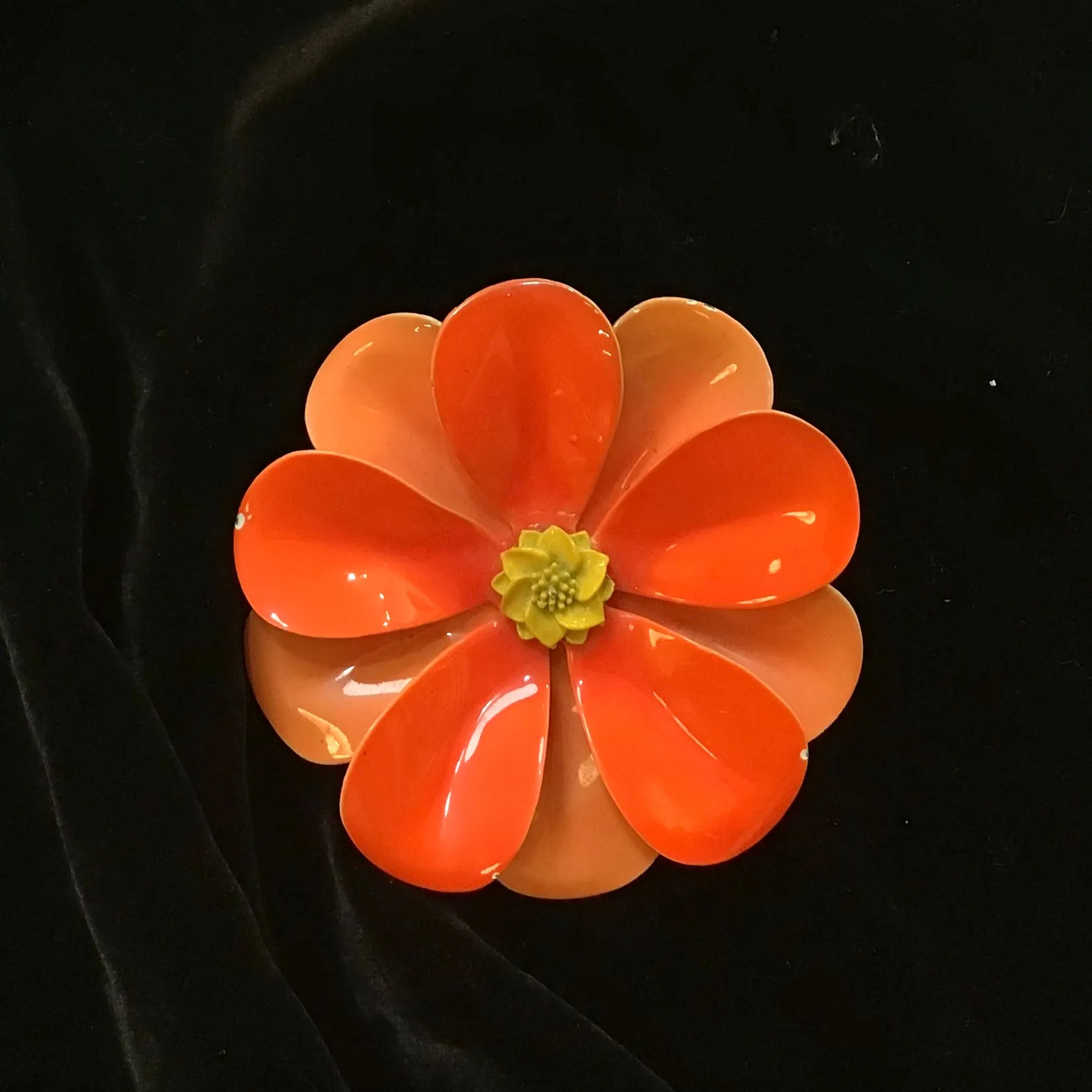 Enamel Flower Brooches