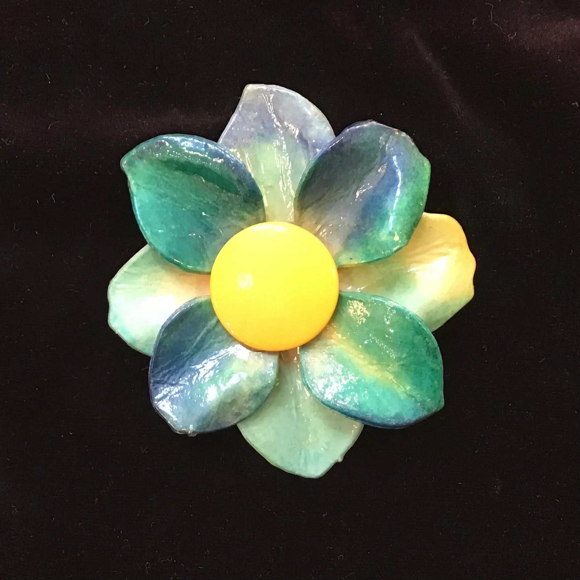 Enamel Flower Brooches