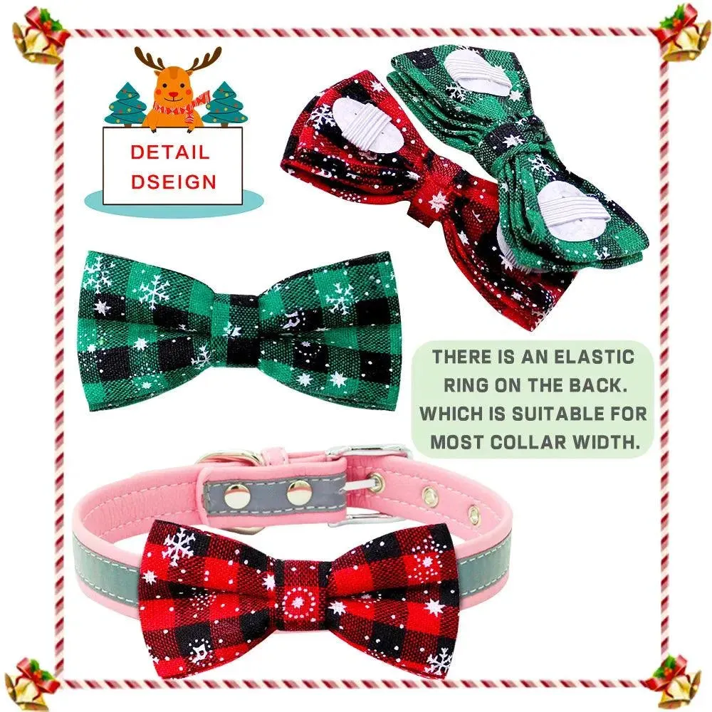 Festive Christmas Dog Bows