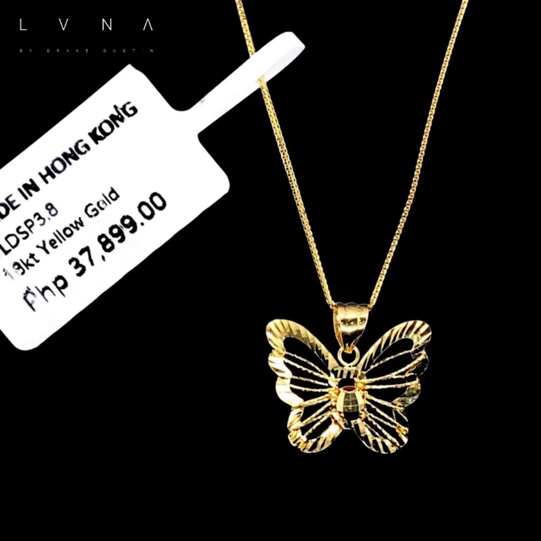 #GOLD2024 | 18K Golden Butterfly of Ivana Necklace Foxtail Chain