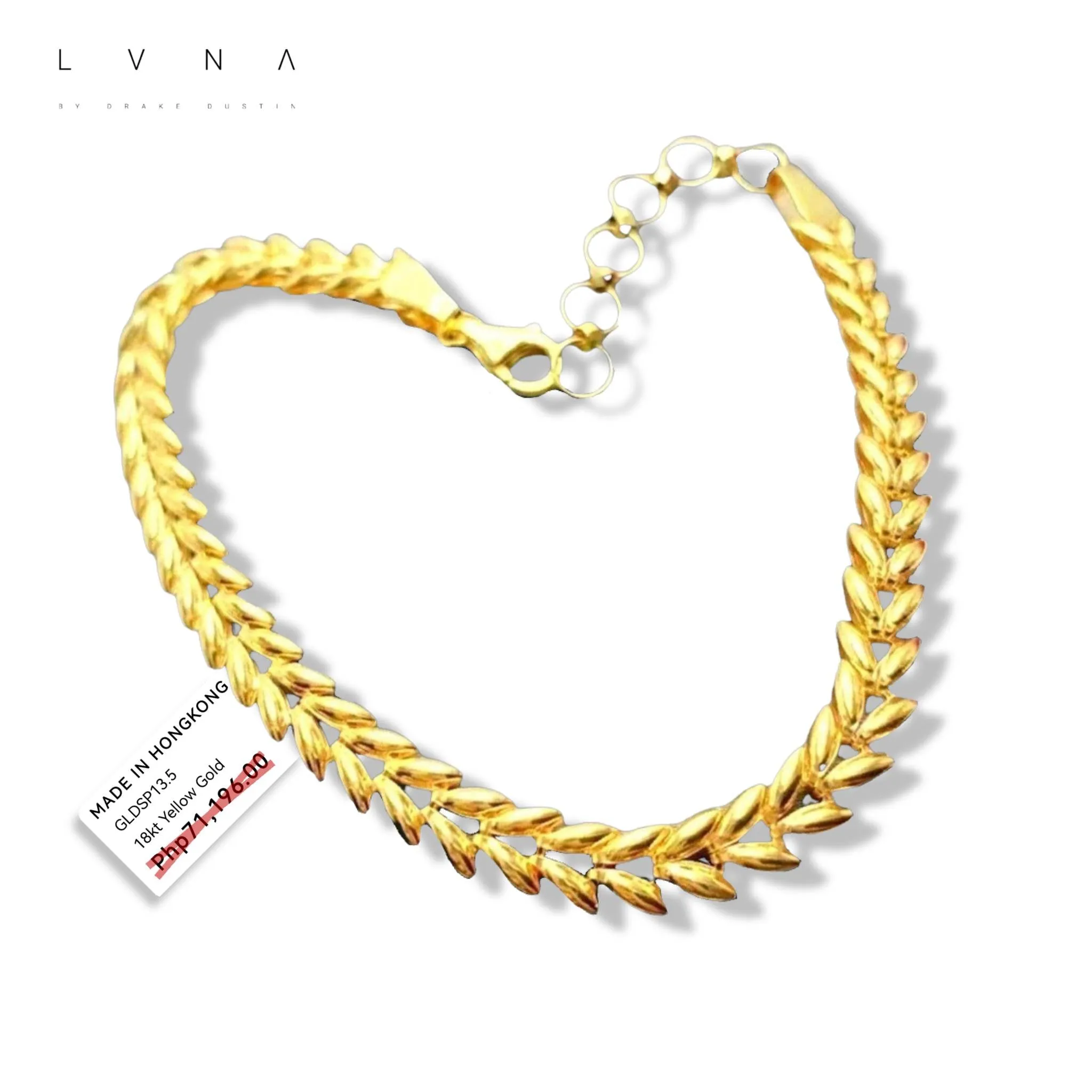 #GOLD2024 | 18K Golden Chunky Feather Bracelet