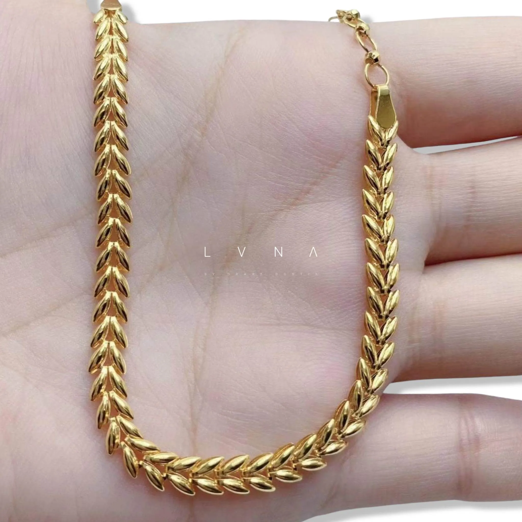 #GOLD2024 | 18K Golden Chunky Feather Bracelet