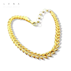 #GOLD2024 | 18K Golden Chunky Feather Bracelet