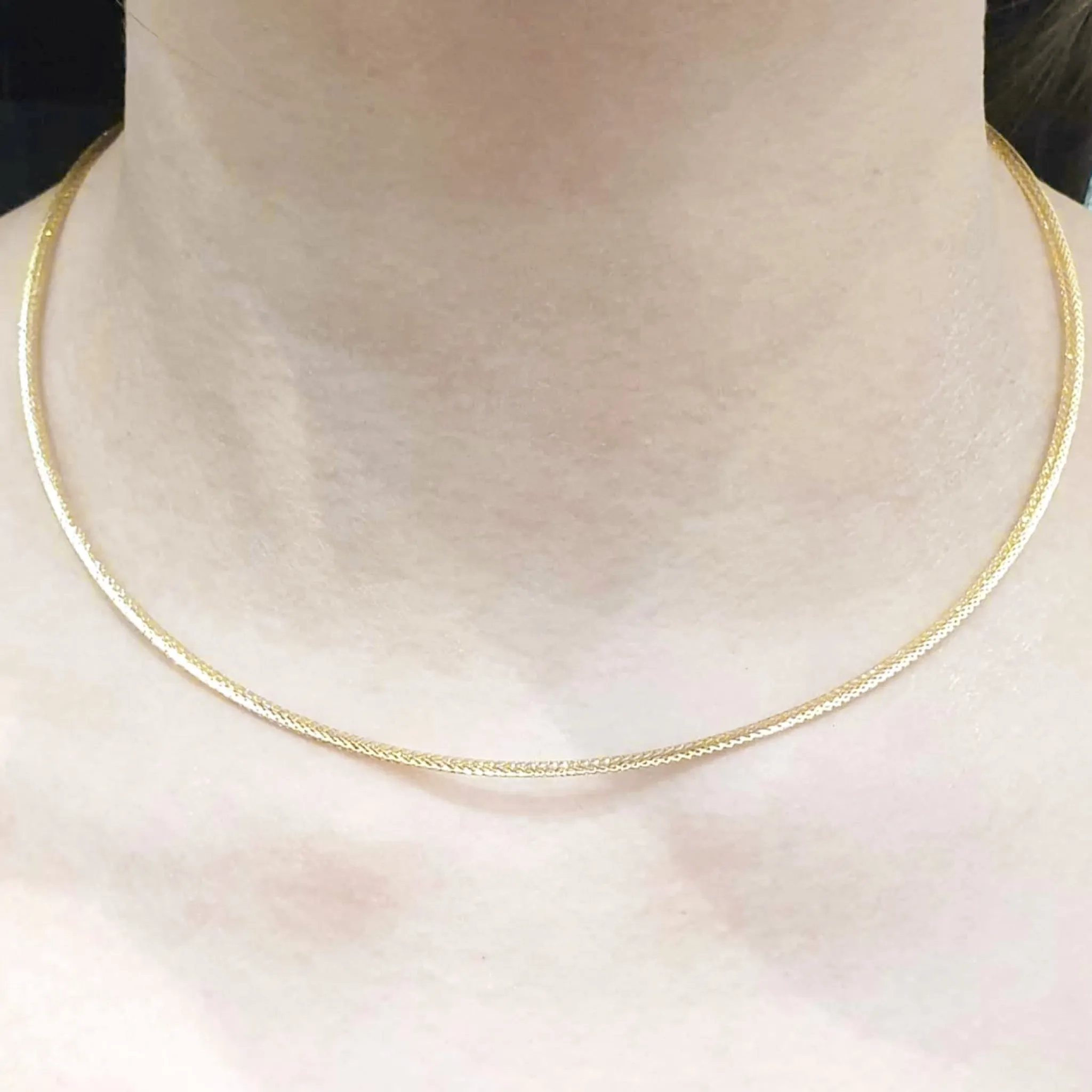 #GOLD2024| 18K Golden Omege Mesh Reversible Necklace