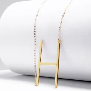 #GOLD2024 | 18K Large Golden Alphabet Letter Necklace 20”