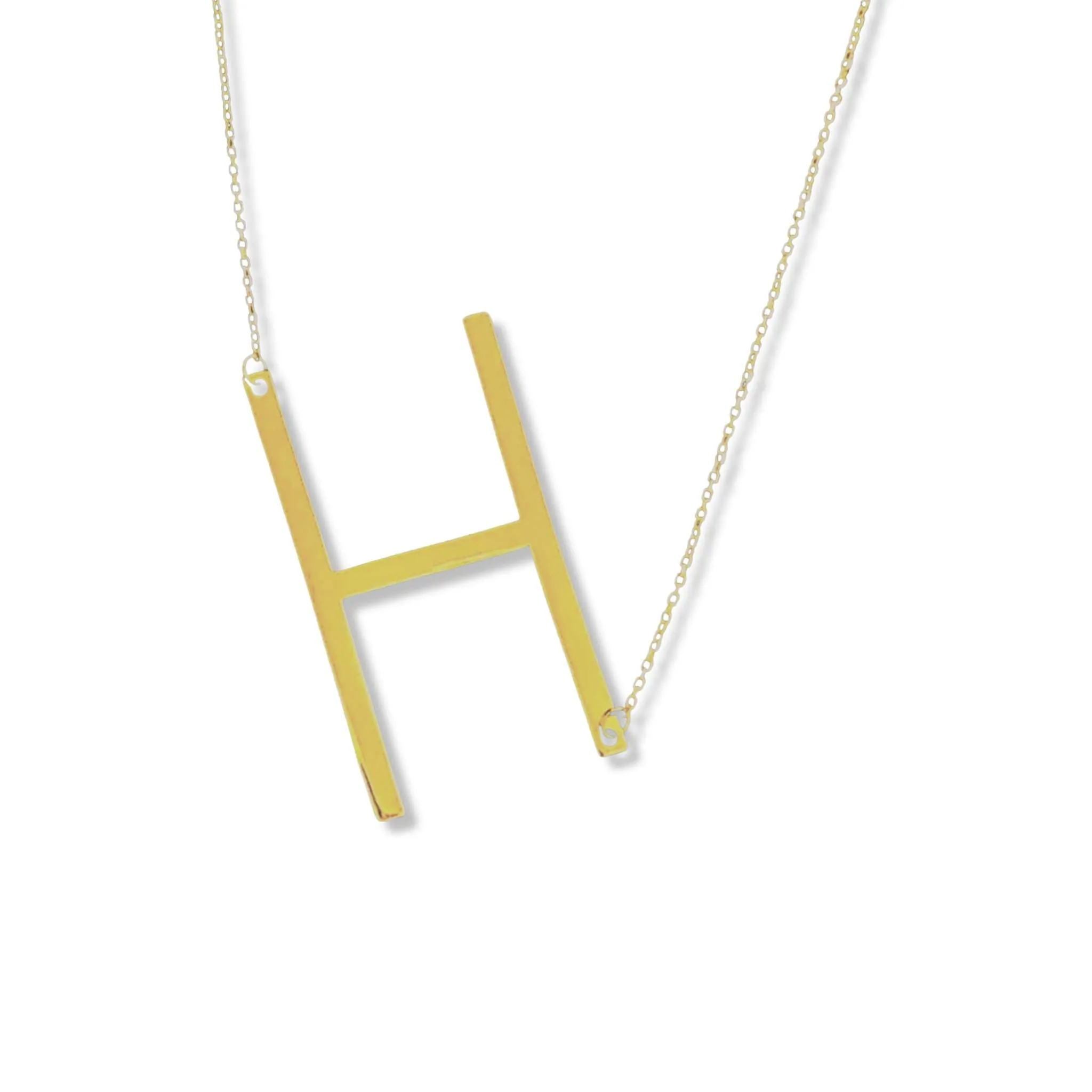 #GOLD2024 | 18K Large Golden Alphabet Letter Necklace 20”