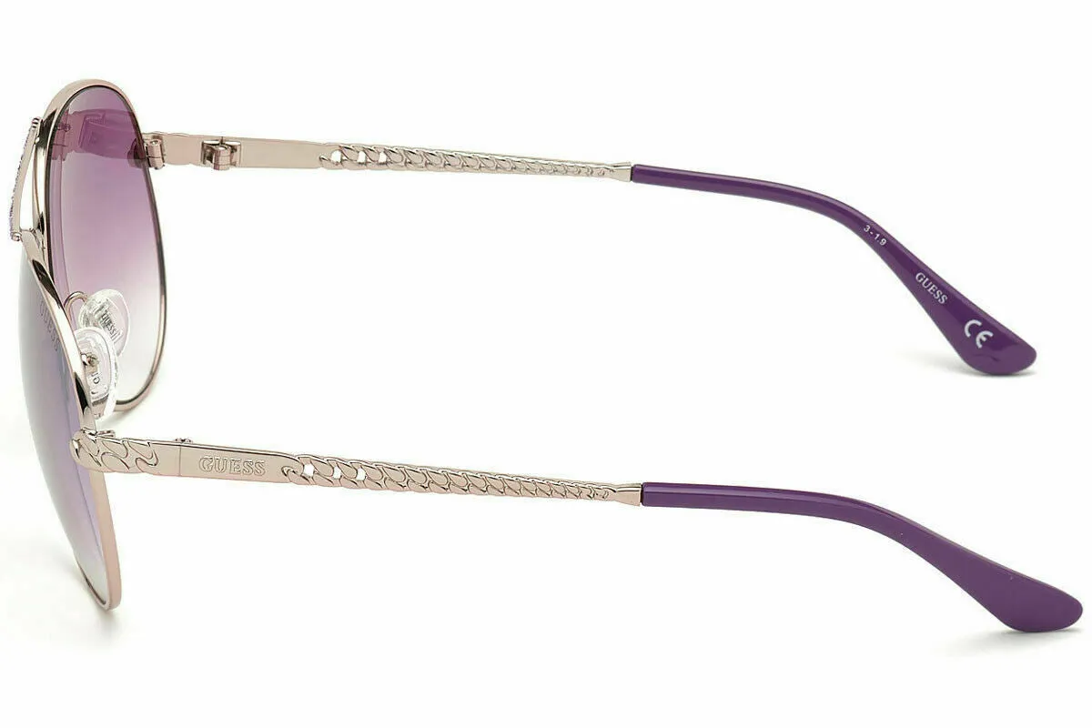 Guess Ladies Purple Square Sunglasses