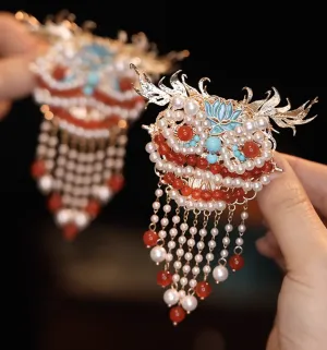 Hair Clip: Lion Dance with Tassels