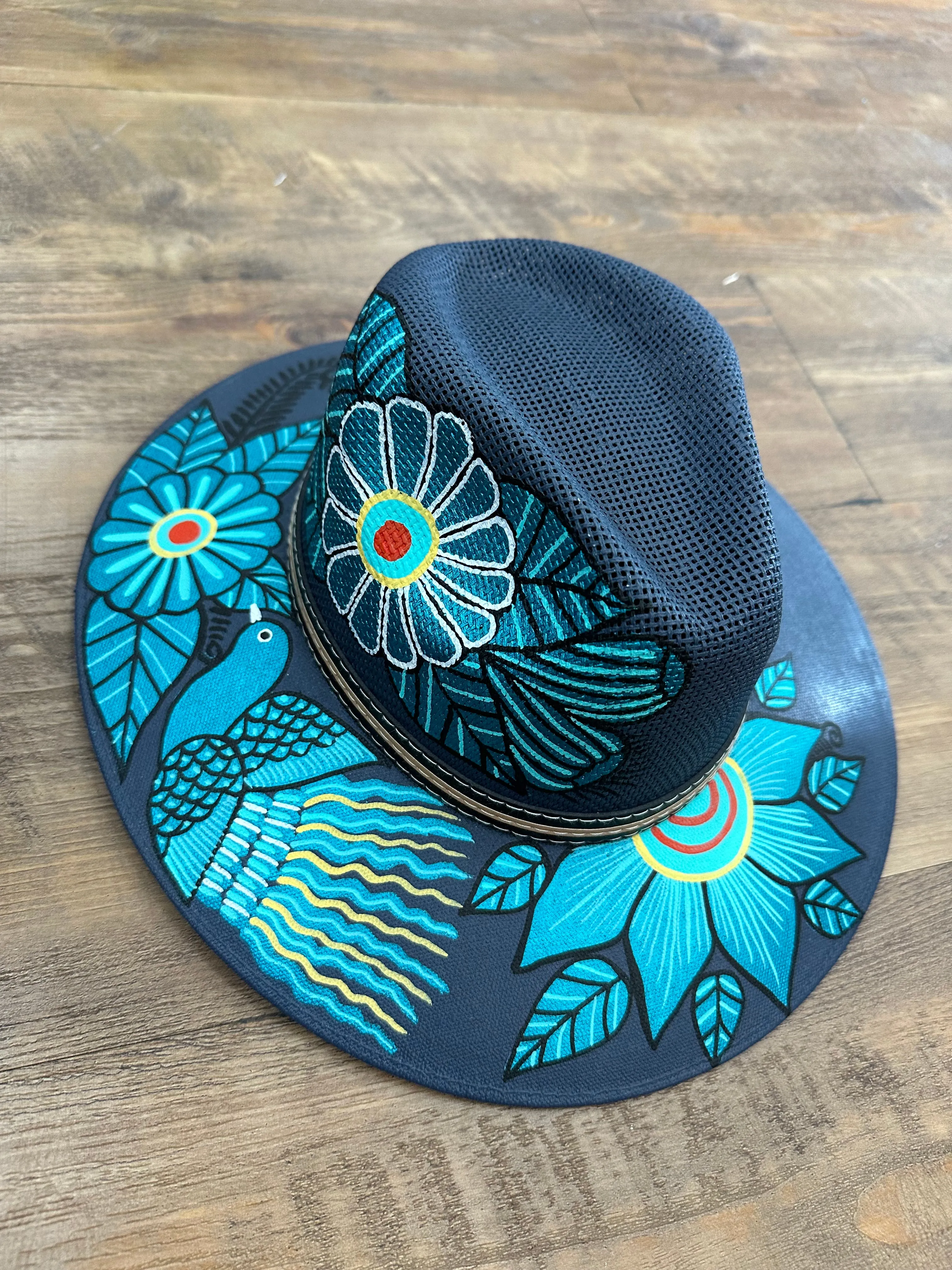 Hand painted Mexican hat Paloma