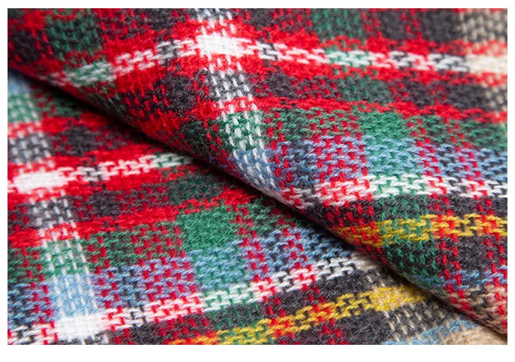 JH-T child keep warm plaid cloak shawl