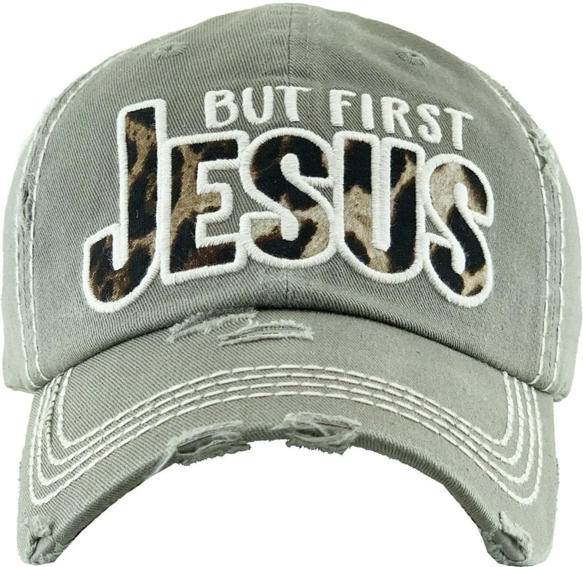 KBV1342 "Butt First Jesus" Vintage Washed Baseball Cap