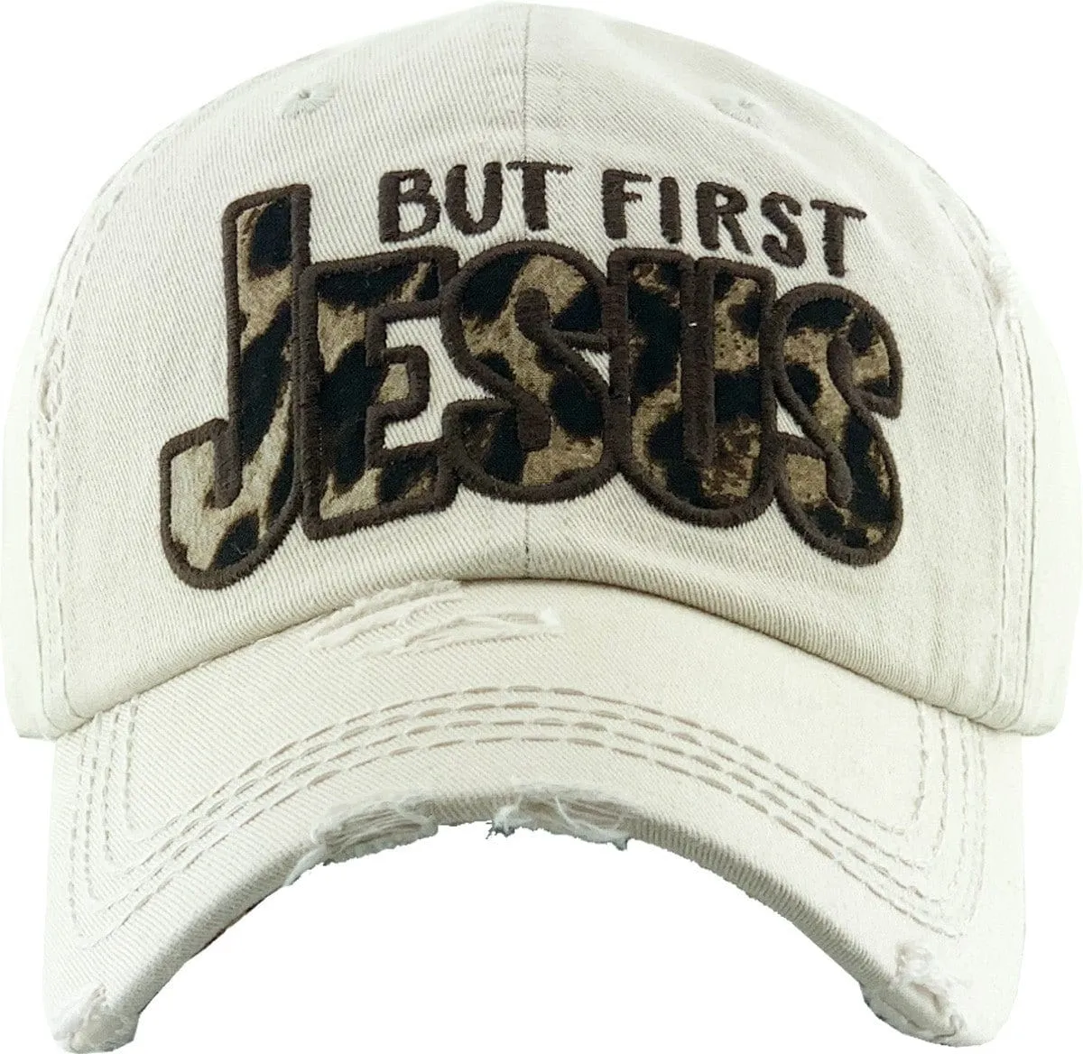 KBV1342 "Butt First Jesus" Vintage Washed Baseball Cap