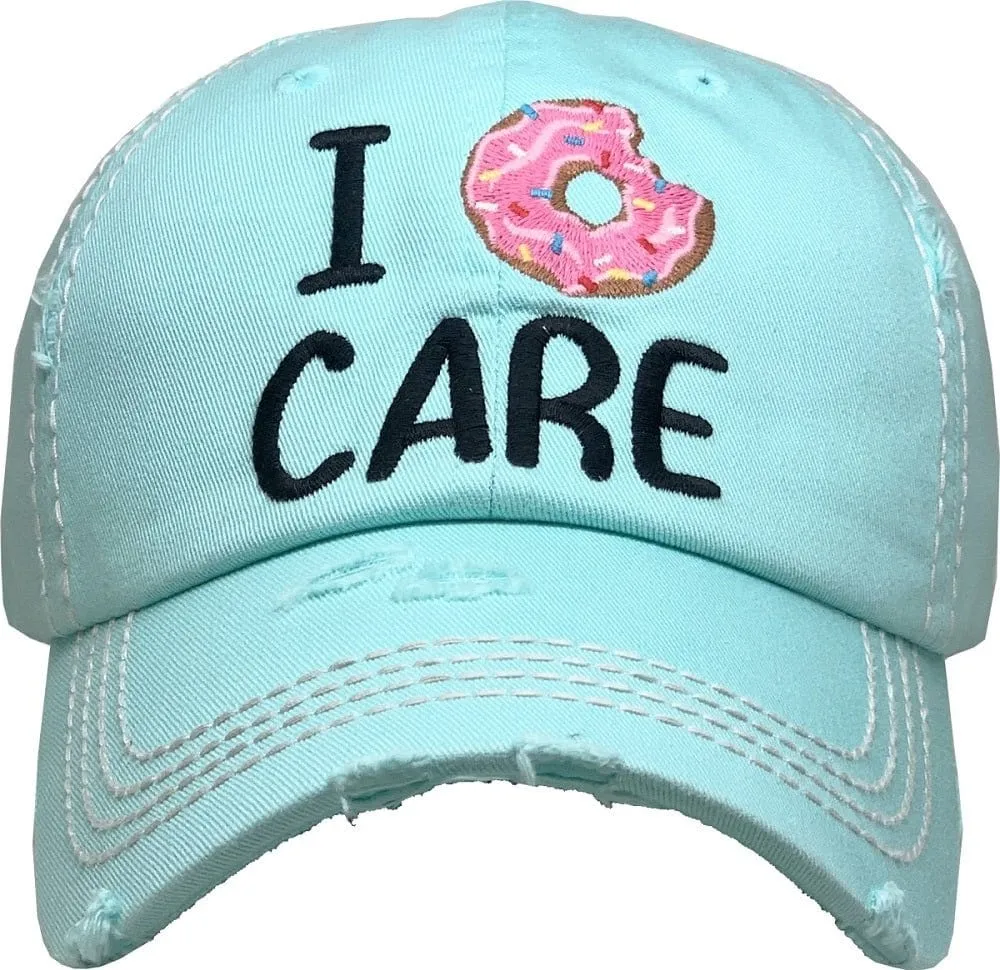 KBV1360 "I Don't Care" Vintage Washed Baseball Cap