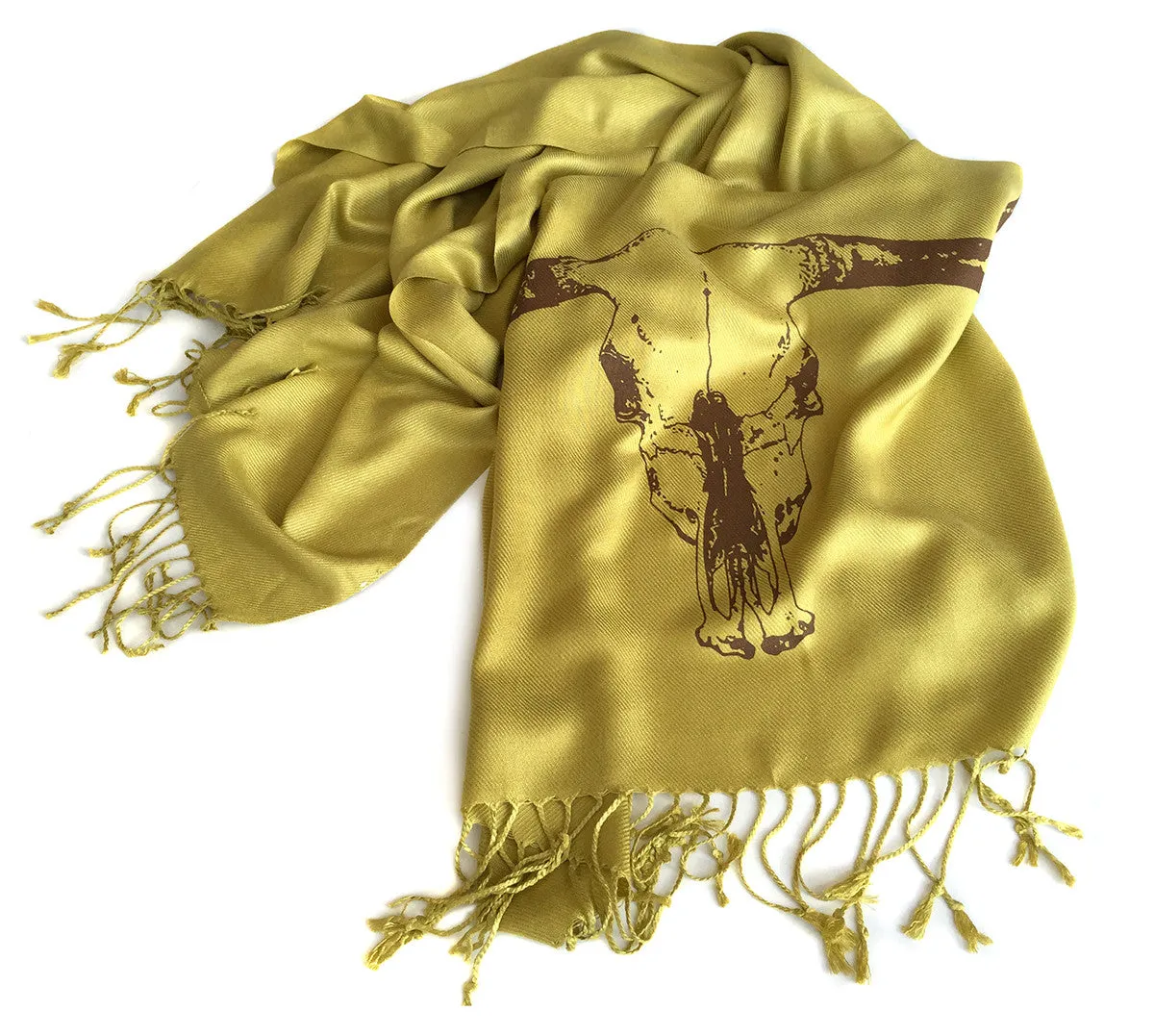 Longhorn Steer Skull pashmina scarf