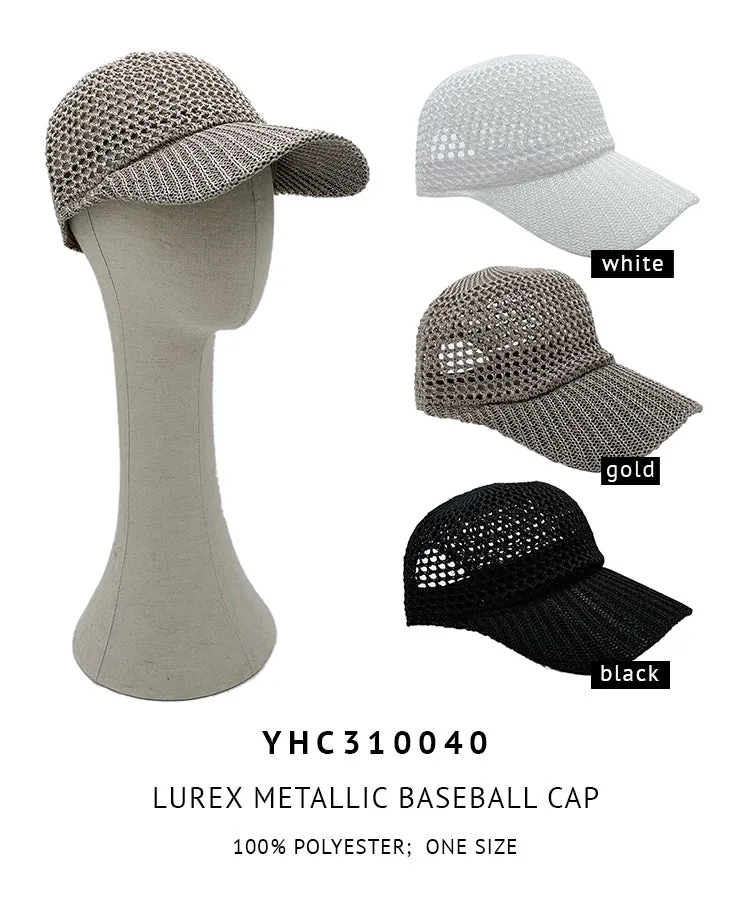 Lurex Metalic Baseball Cap