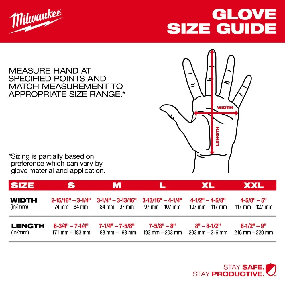 Milwaukee 48-73-8924 High Visibility Cut Level 2 Polyurethane Dipped Safety Gloves - 2X-Large