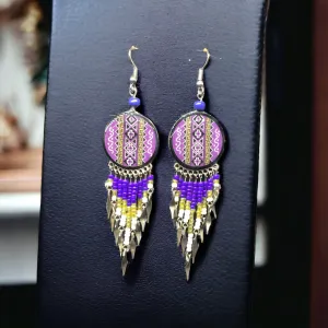 OldTribes™ Southwestern Round Purple Earrings