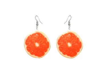 Orange Dangle Drop Earrings Set for Women | Girls Creative Assorted Cute Fruit Earrings | Fruit Theme Fashion Jewelry | Summer Vibes Jewelry