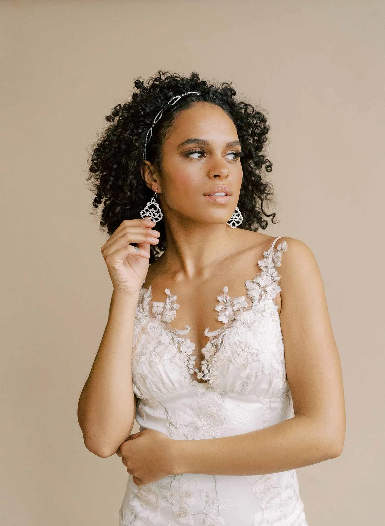 Pearl lace earrings - Style #2119