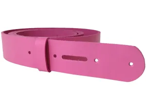 Pink Vegetable Tanned Leather Belt Blank w/ Matching Keeper | 60"-72" Length