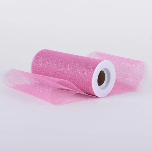 Shocking Pink Premium Glitter Tulle Fabric ( W: 6 Inch | L: 10 Yards )