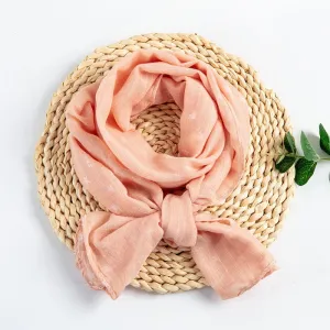 Spring Summer Baby Scarf Cotton Boys Girls Cute Flower Star Linen Scarf Kids Foulard Scarves Children's Shawl Bufandas